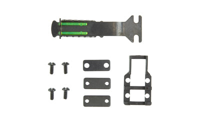Hi-Viz Green 2 dot adjustable rear sight (large). Fits vent rib widths from 3/8" to 7/16" wide. Installs with screws no gunsmithing required. TS1002