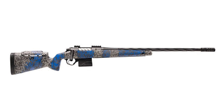 Seekins Precision 11710485F Havak PH3 NRL Full Size 22 Creedmoor 5+1 24" Black Spiral Fluted Threaded Barrel, Black Receiver w/Picatinny Rail, M3 Adj w/Mini Chassis Glacier Shadow Camo Carbon Composit