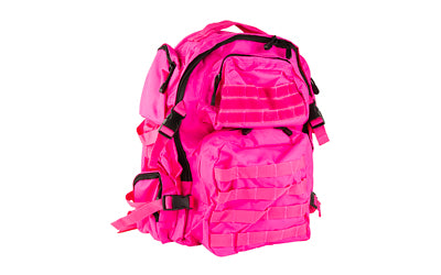 NcSTAR Tactical Backpack, 18"x12"x6" Main Compartment, PVC Construction, Pink, Adjustable Shoulder Straps, Exterior PALS/MOLLE Webbing CBP2911