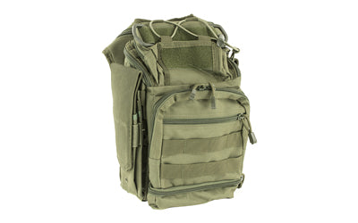 NcSTAR First Responder Utility Bag, Nylon, Green, MOLLE / PALS Webbing, Rear Concealed Carry Pocket, Shoulder Strap CVFRB2918G