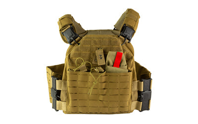 NcSTAR Quick Release Laser Cut Plate Carrier, Tan, Size Medium-2XL, CVLCQR3054T