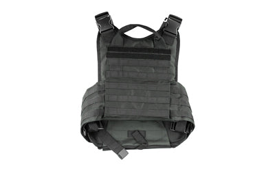 NcSTAR Plate Carrier Vest, Nylon, Black, Size Medium-2XL, Fully Adjustable, PALS/ MOLLE Webbing, Compatible with 10" x 12" Hard Plates CVPCV2924B