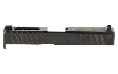 Noveske DM Slide, DLC Finish, Black, Direct Mount Optics Ready, Fits Glock 19 Gen 4, Includes Noveske End Plate, Cover Plate w/Rear Sight, Front Sight 03002517