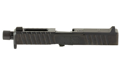Noveske DM Slide, Noveske Barrel Threaded 1/2X28, DLC Finish, Black, Direct Mount Optics Ready, Fits GLOCK 19 Gen 4, Includes Noveske End Plate, Cover Plate w/Rear Sight, Front Sight 03002699