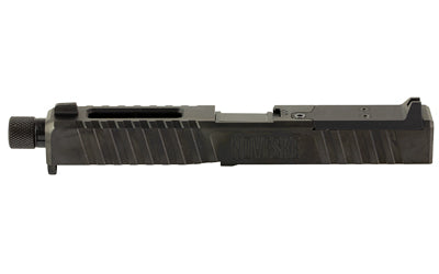 Noveske DM Slide, Noveske Barrel Threaded 1/2X28, DLC Finish, Black, Direct Mount Optics Ready, Fits GLOCK 17 Gen 3, Includes Noveske End Plate, Cover Plate w/Rear Sight, Front Sight 03002703
