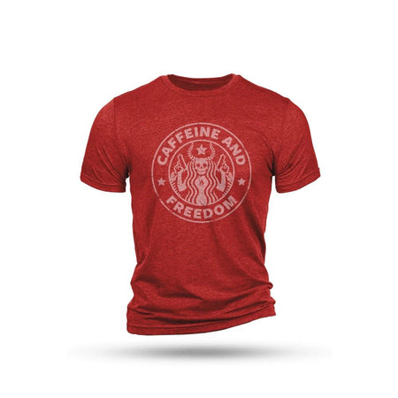 Nine Line Caffeine and Freedom T-Shirt Red L