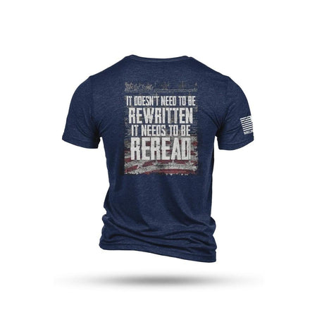 Nine Line Reread Not Rewritten T-Shirt Navy 2XL
