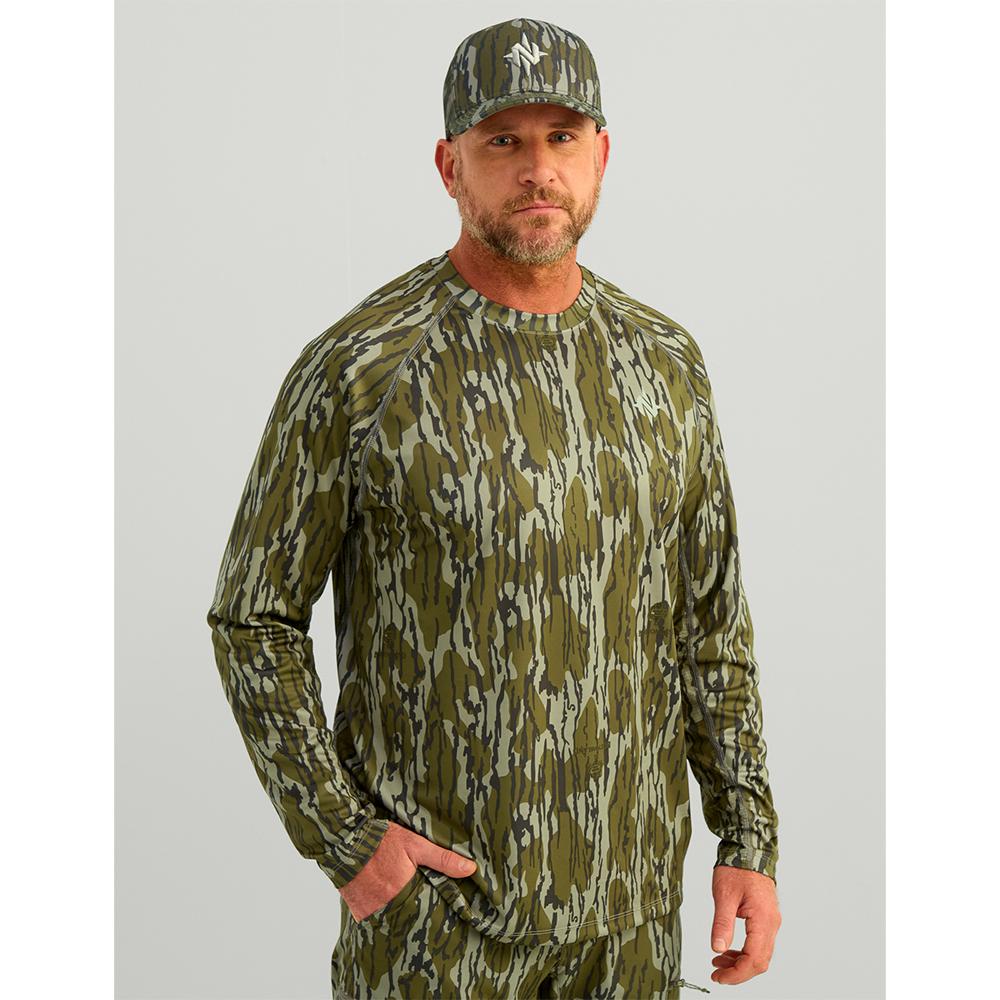 Nomad Mirage Long Sleeve Camo Crew Shirt Mossy Oak Bottomland 2XL