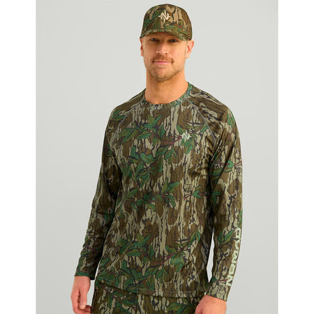 Nomad Mirage Long Sleeve Camo Crew Shirt Mossy Oak Greenleaf 2XL