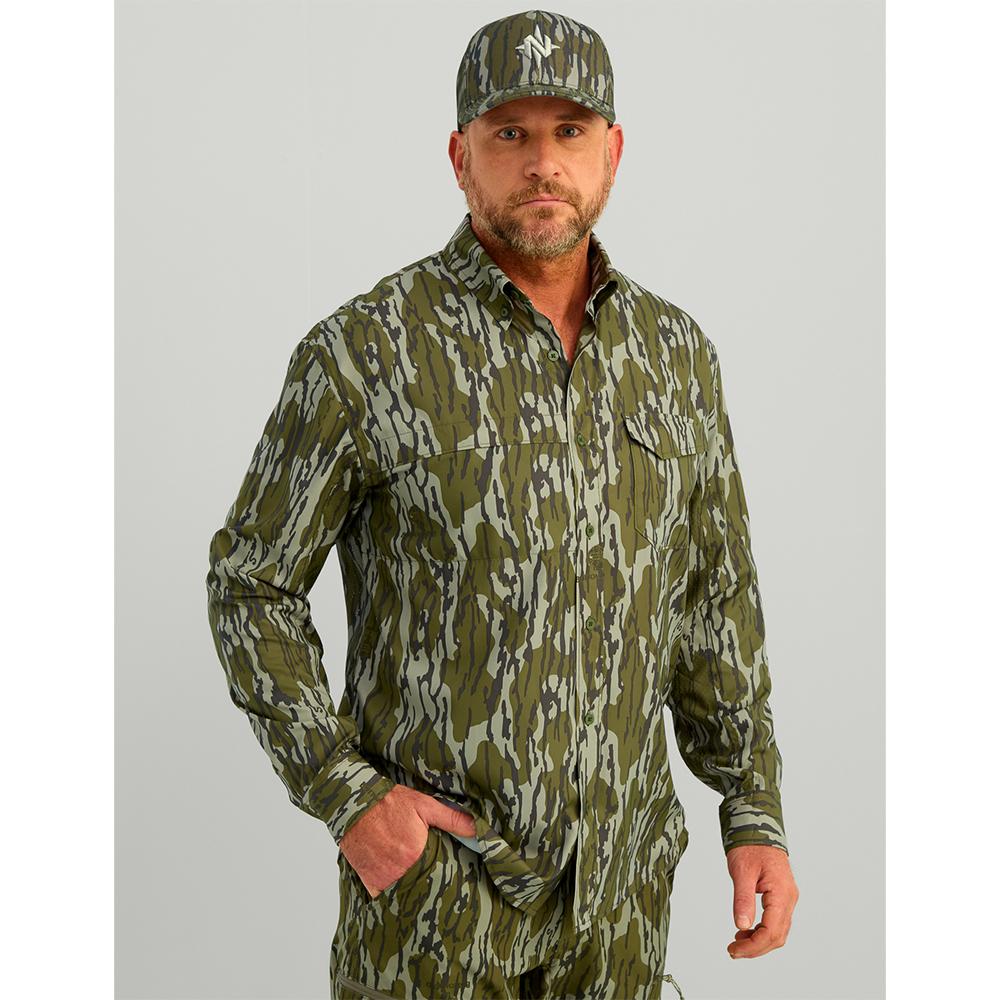 Nomad Ambush Camo Long Sleeve Shirt Mossy Oak Bottomland 2XL