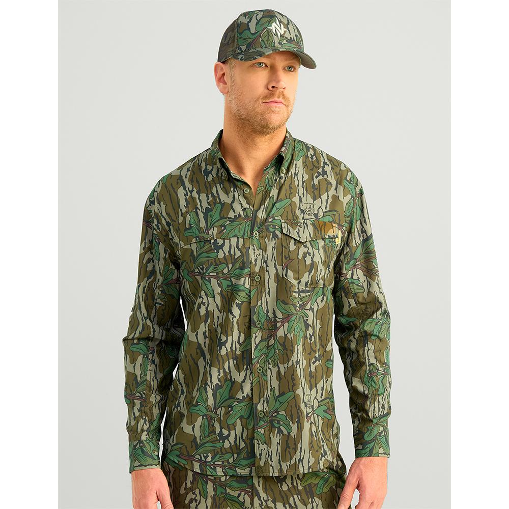 Nomad Ambush Camo Long Sleeve Shirt Mossy Oak Greenleaf L