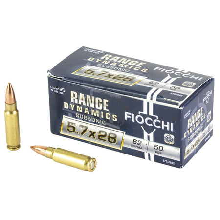 Fiocchi Range Dynamic Subsonic 5.7X28mm 62 Grain Full Metal Jacket