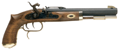 Traditions P1100 Trapper SAO 50 Cal #11 Percussion 9.75"" 1rd Blued Frame & Barrel Hardwood Grip