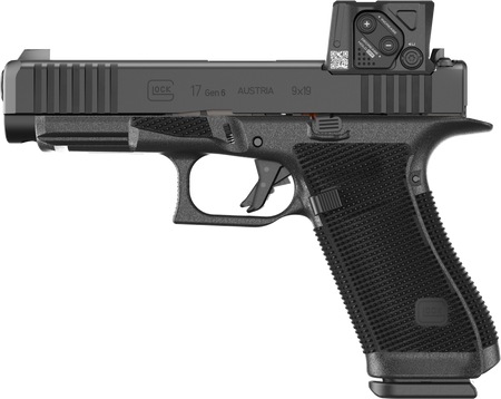 Glock P61750B01DC8A3 G17 Gen6 w/Aimpoint Full Size 9mm Luger 10+1 4.49" Black GMB Barrel, Black nDLC Steel Serrated w/Optic Slide, Black Polymer Frame w/Accessory Rail, Interchangeable Backstrap Grip,