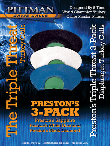 PITTMAN GAME CALLS TRIPLE THREAT COMBO DIAPHRAM PACK
