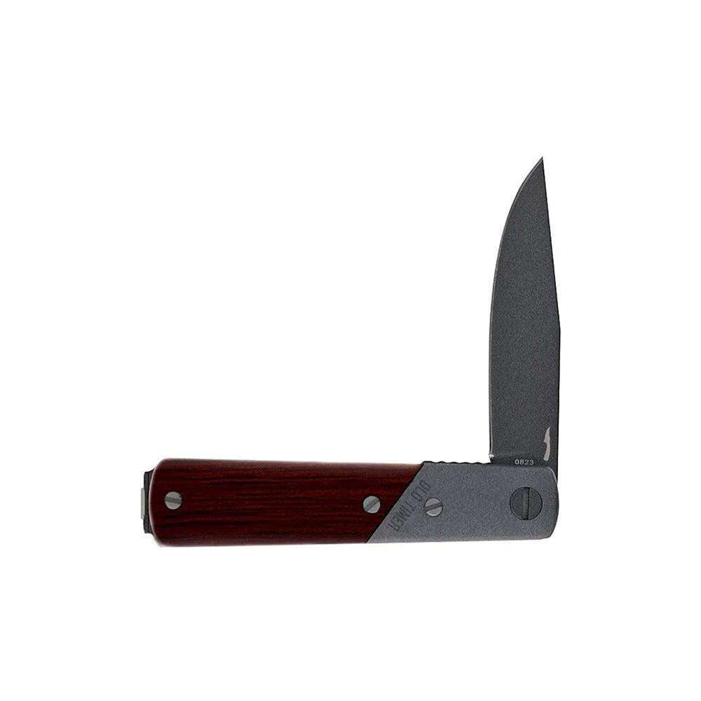 Old Timer Frontier Pivot Lock Folding Knife 3-1/10" Drop Point Blade Wood Box