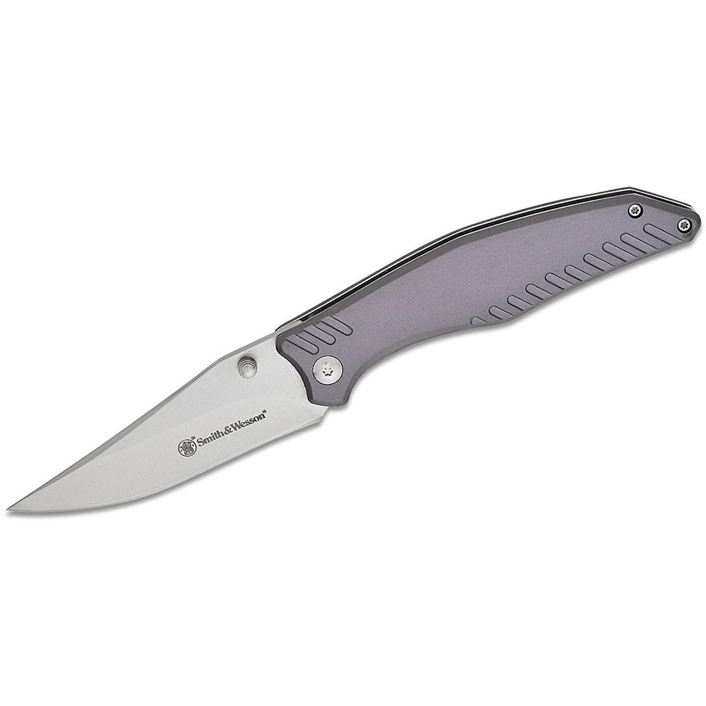 Smith & Wesson Black Ops Folding Knife 3-1/2" Clip Point Blade Slate Grey Box
