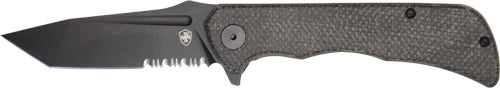 TEMPLAR KNIFE PALADIN FOLDER 3.27" BLACK MICARTA TANTO D2!
