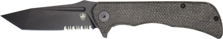 TEMPLAR KNIFE PALADIN FOLDER 3.27" BLACK MICARTA TANTO D2!
