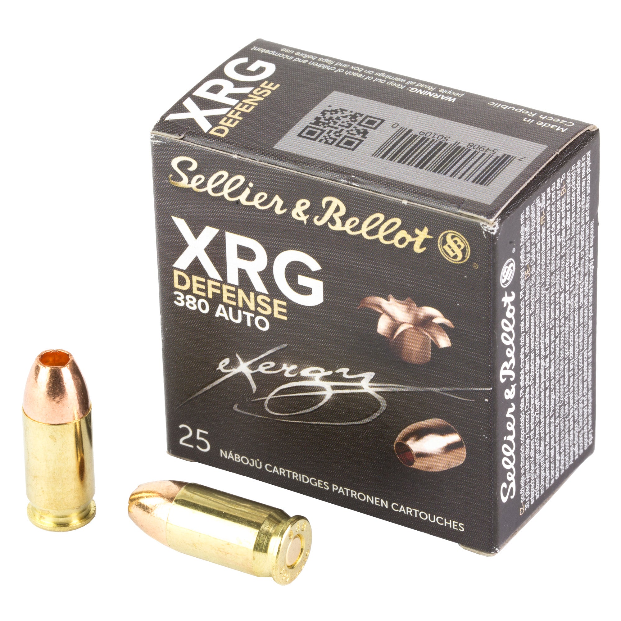 Sellier & Bellot 380 ACP XRG 77gr Solid Copper HP Ammo