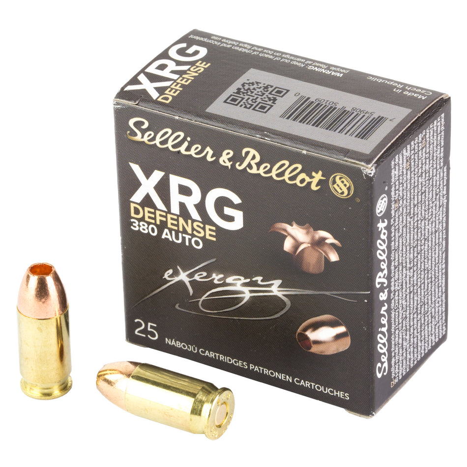 Sellier & Bellot 380 ACP XRG 77gr Solid Copper HP Ammo
