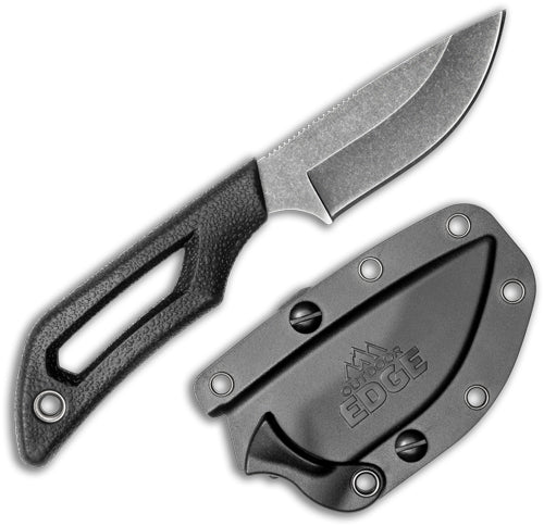 OUTDOOR EDGE PIVOT 2.5" FIXED DP PNT BLCK/STNWSH SS W/SHEATH