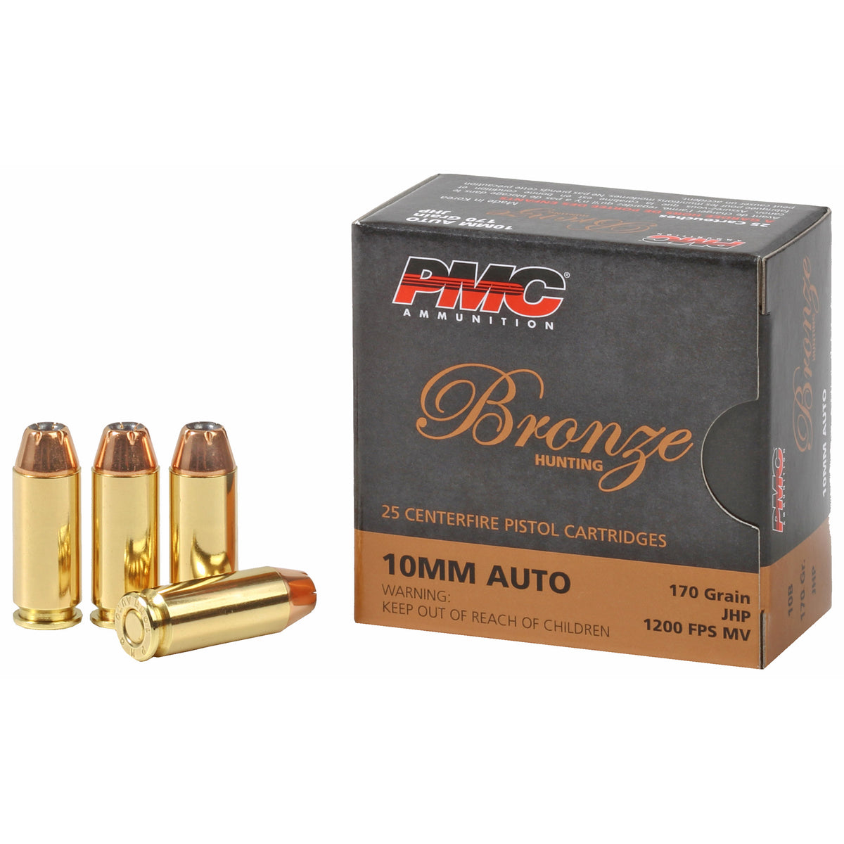 PMC Bronze 10mm Auto 170gr JHP Ammo