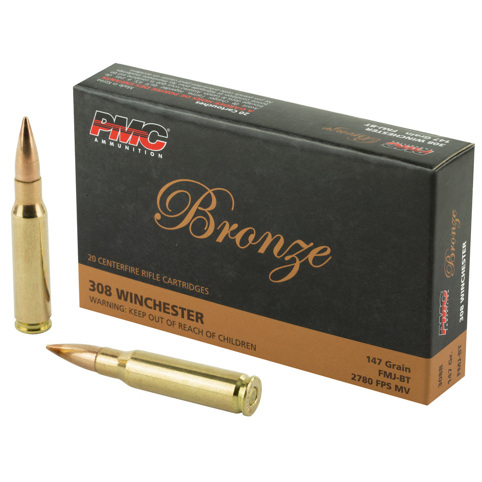 PMC .308 Win Bronze 147gr FMJ BT Ammo