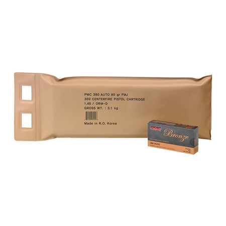 PMC Bronze Pistol Ammo Battle Pack 380 ACP Full Metal Jacket (FMJ) 90 grain