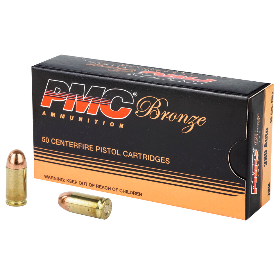 PMC .380 Auto Bronze 90gr FMJ Ammo