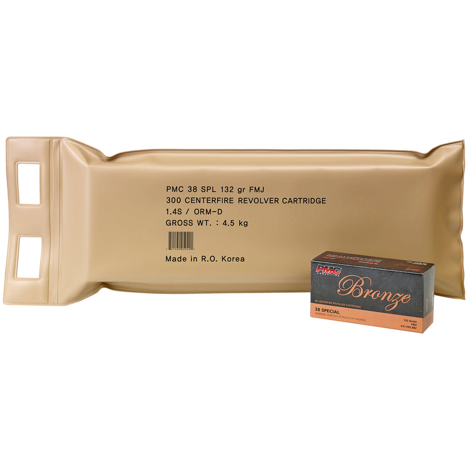 PMC .38 Special Bronze 132gr FMJ Ammo - 300 rounds