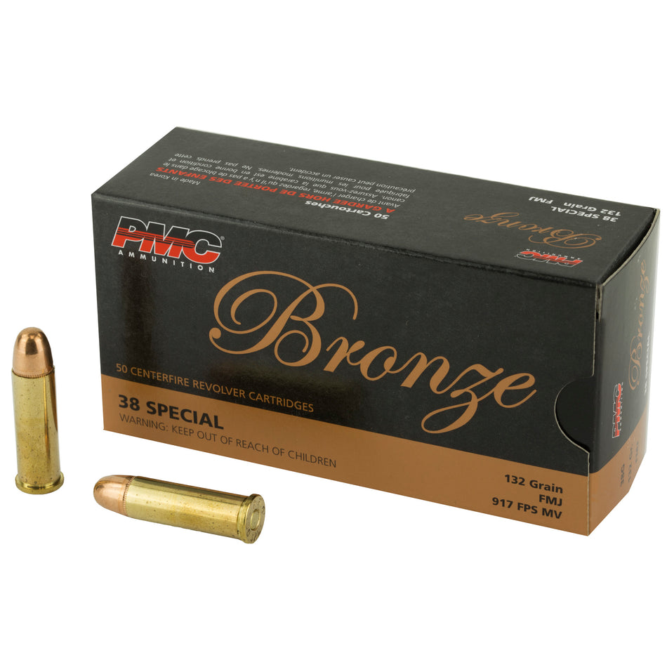 PMC .38 Special Bronze 132gr FMJ Ammo