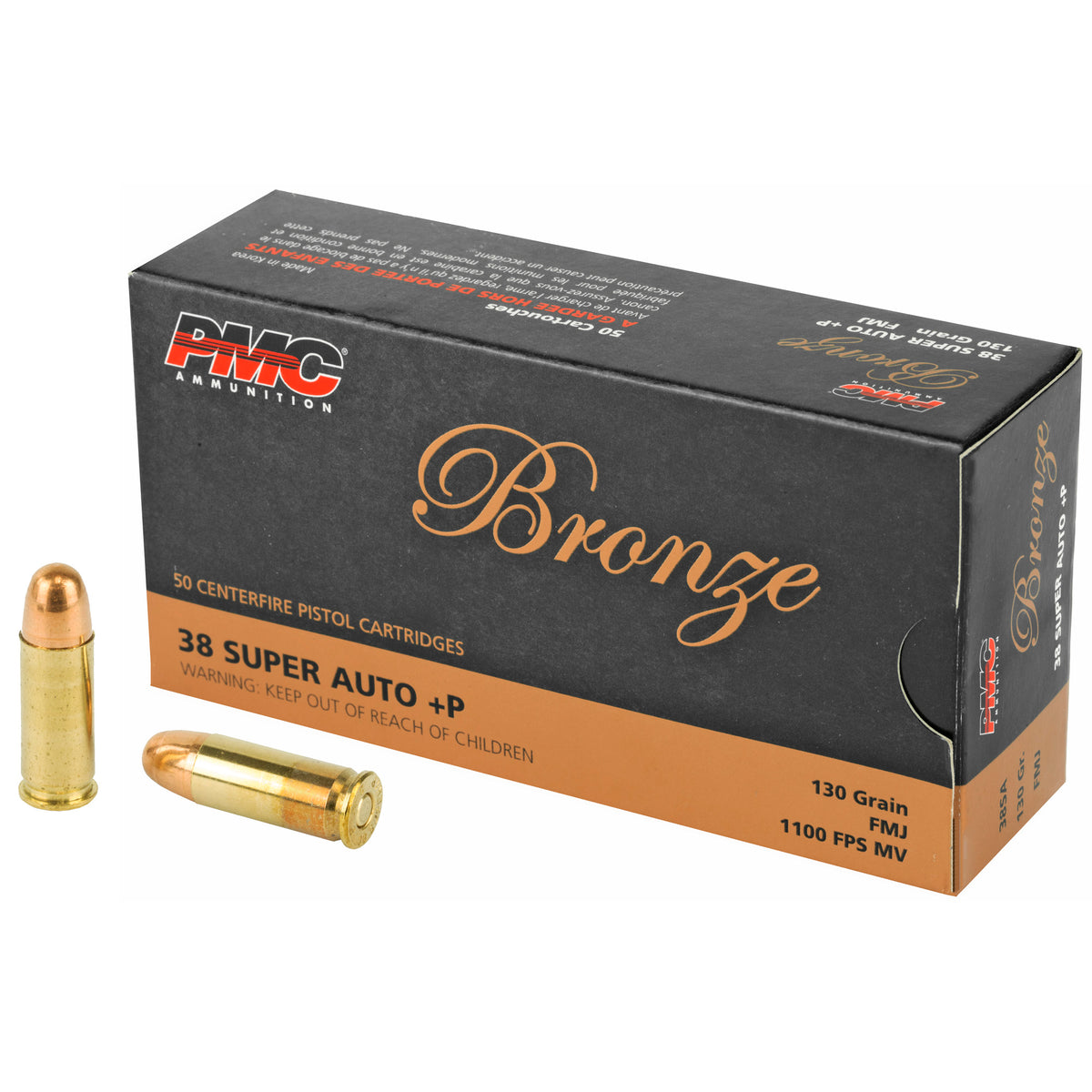 PMC .38 Super Bronze 130gr FMJ Ammo