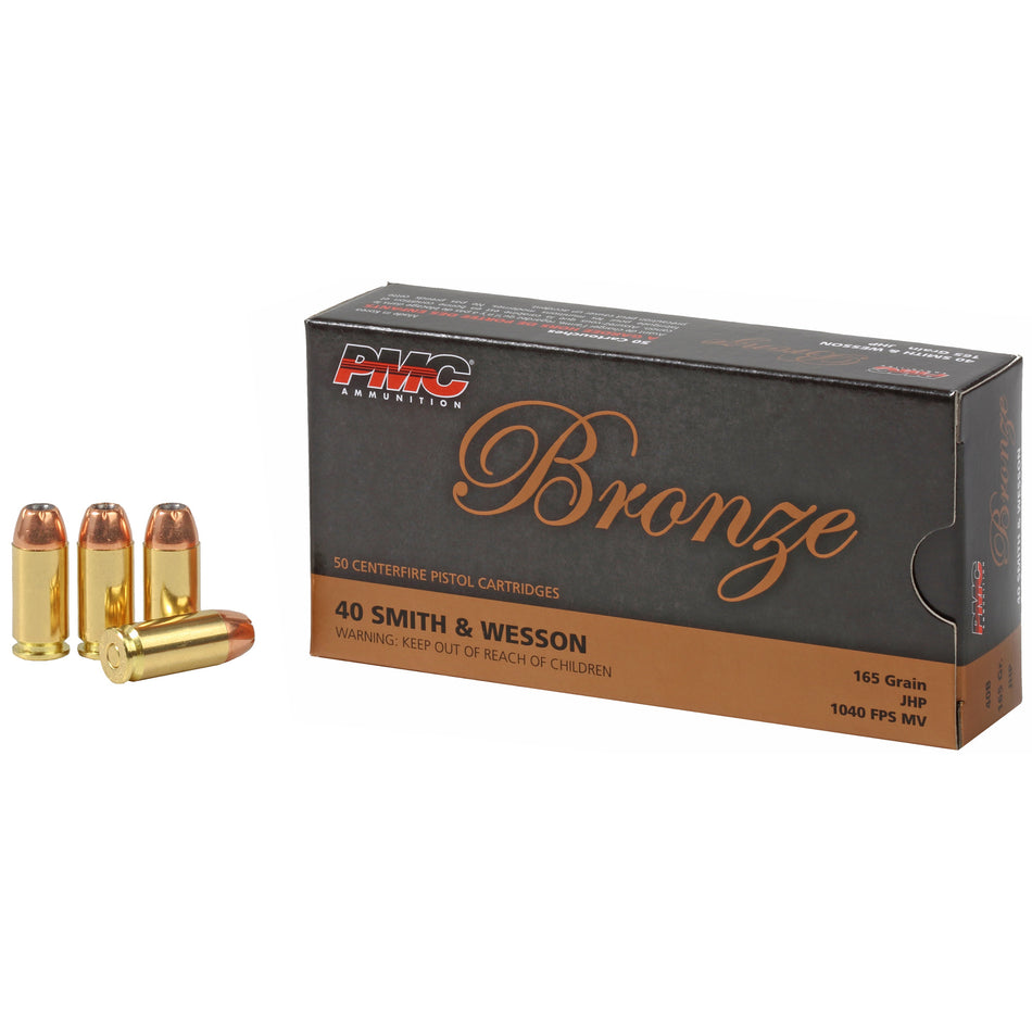 PMC .40 S&W Bronze 40B 165gr JHP Ammo