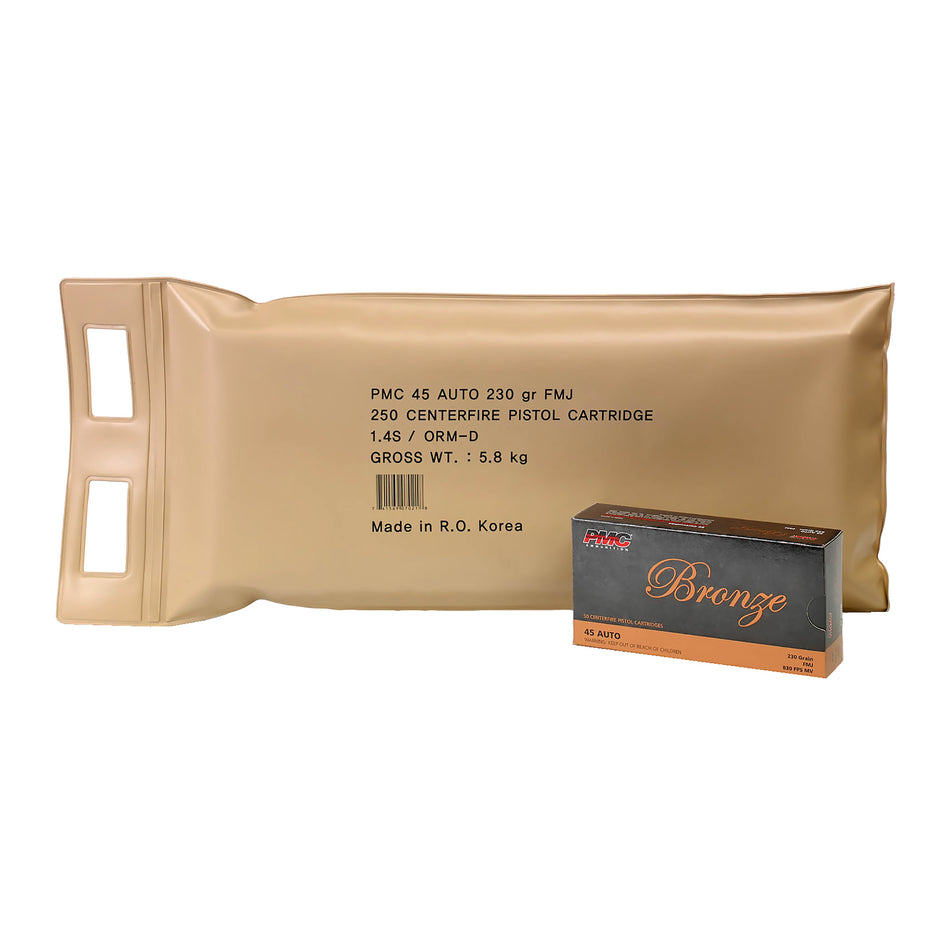 PMC .45 ACP Bronze 230gr FMJ Ammo - 250 Rounds
