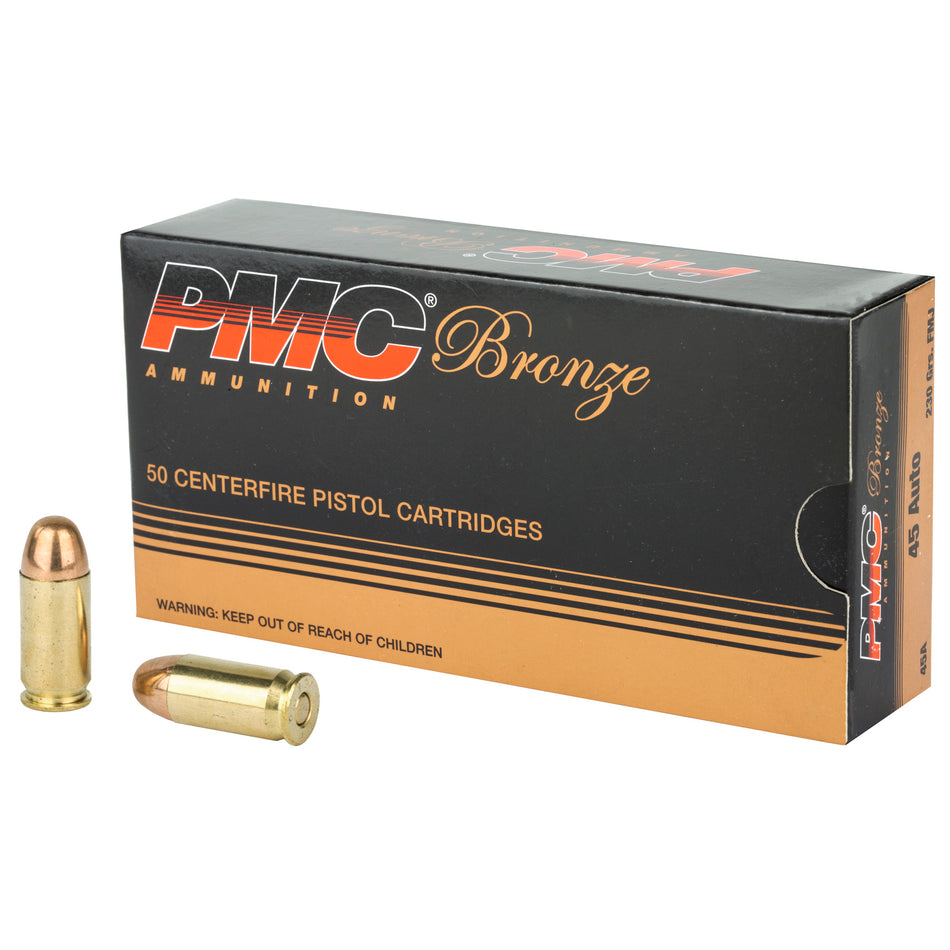 PMC 45 ACP Bronze 230gr FMJ Pistol Ammo