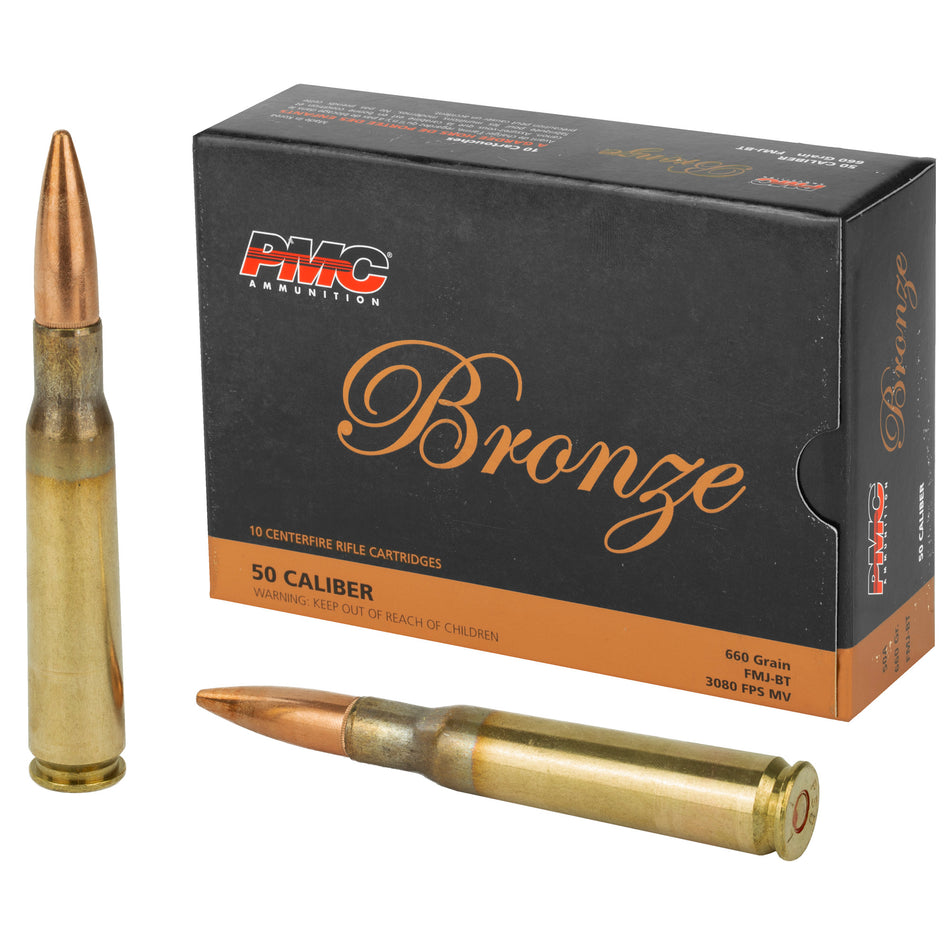 PMC .50 BMG Bronze 660gr FMJ-BT Ammo