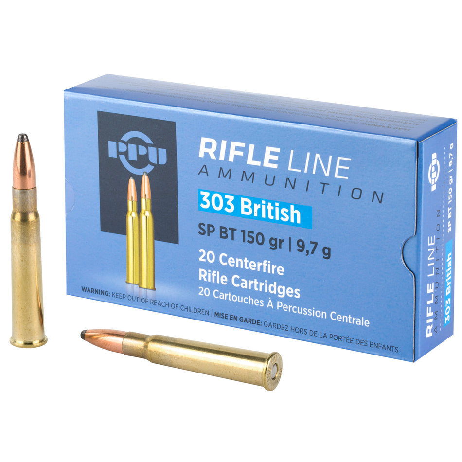 PPU .303 British 150gr SPBT Ammo