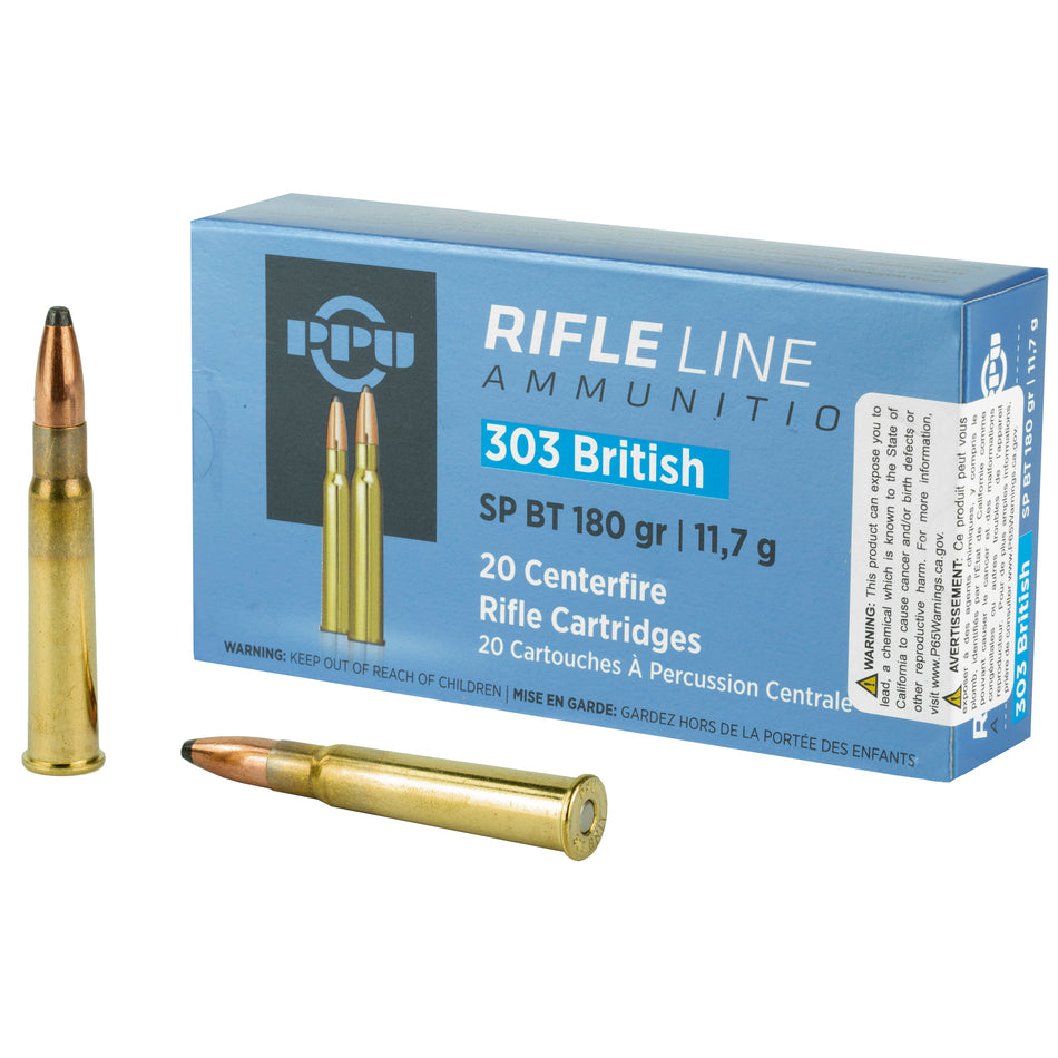 PPU .303 British 180gr SPBT Ammo
