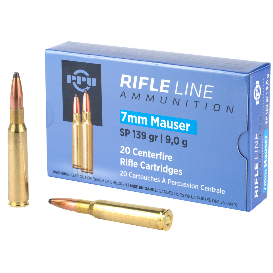 PPU 7mm Mauser 139gr SP Ammo