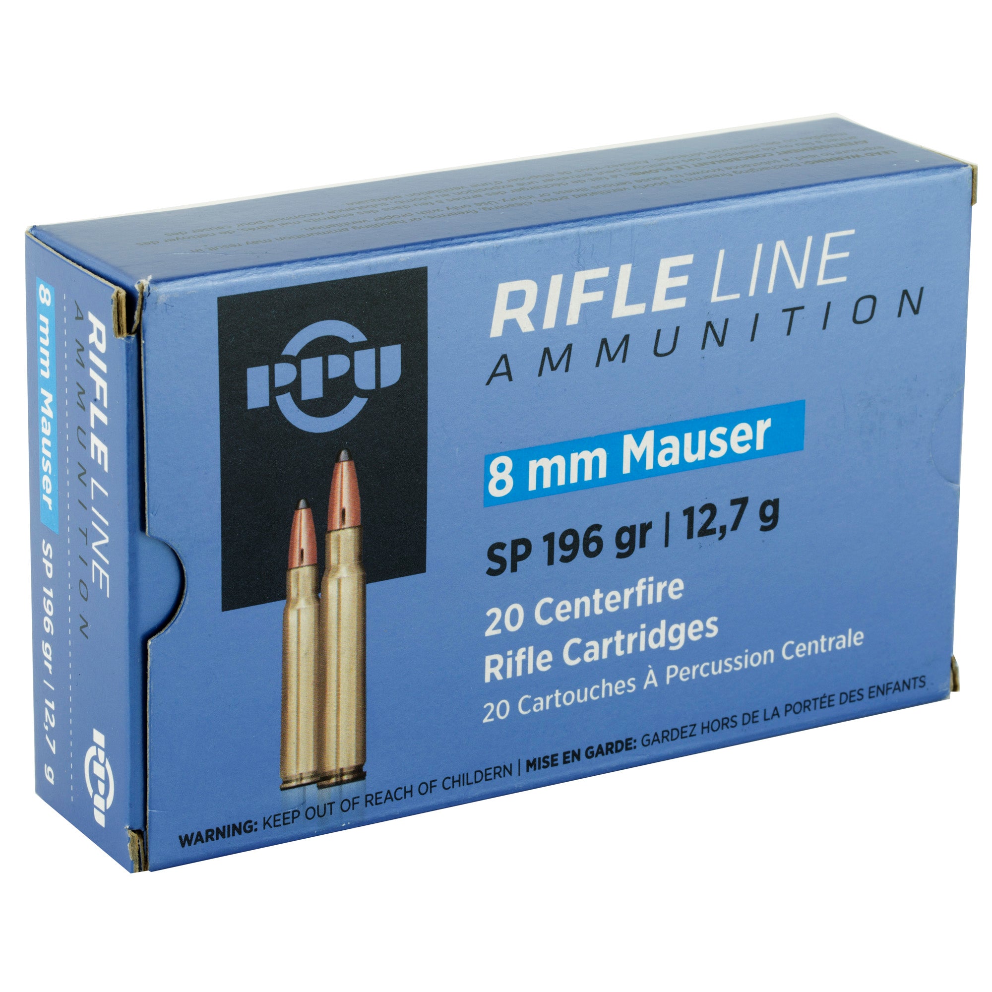 Prvi Partizan 8mm Mauser Metric Rifle 196gr JSP Ammo