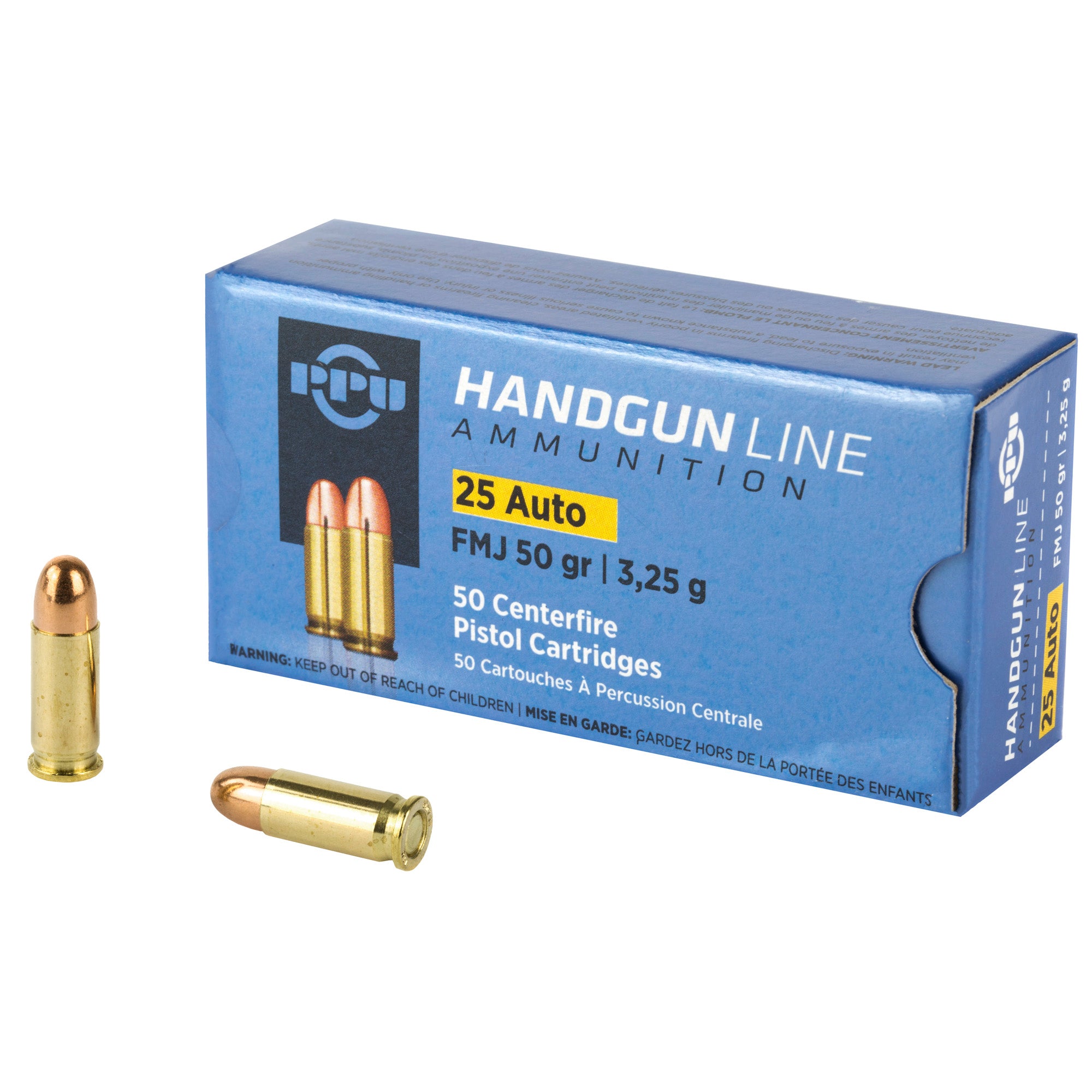 Prvi Partizan .25 ACP Handgun 50gr FMJ Ammo