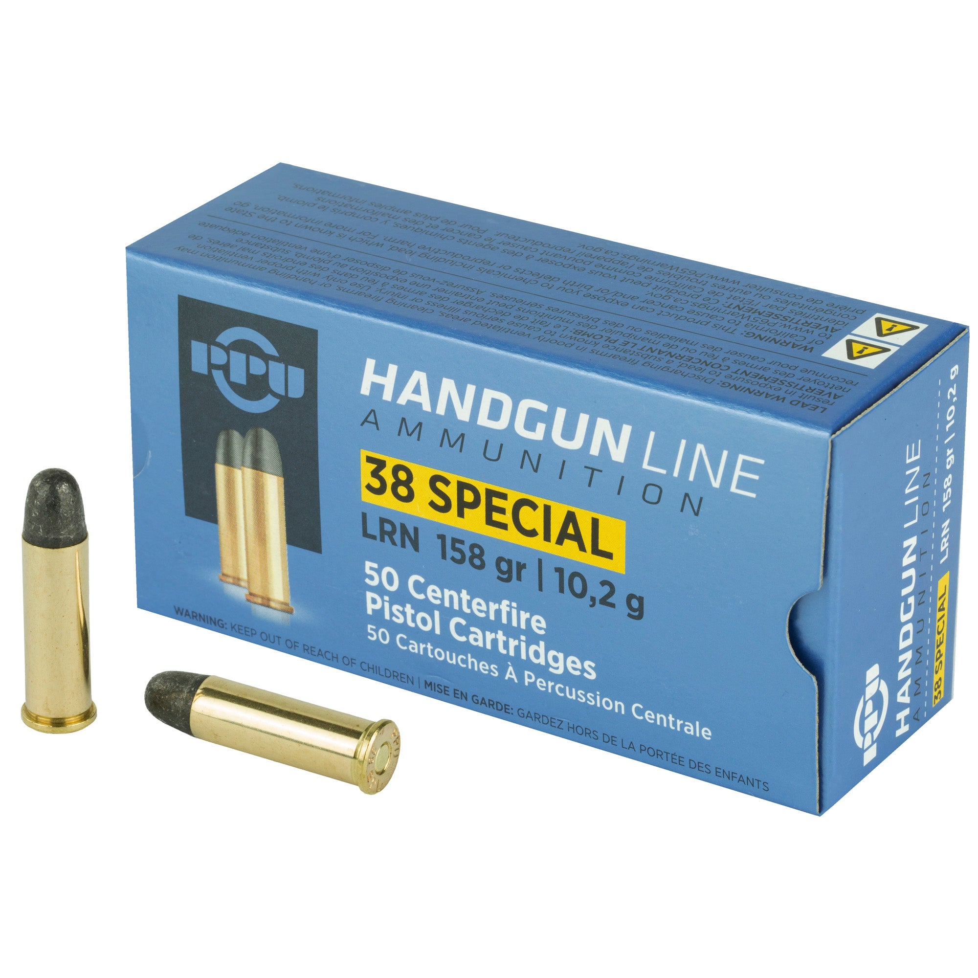 Prvi Partizan PPH38SL Lead Round Nose 158158 Grain .38 Special 902 fps