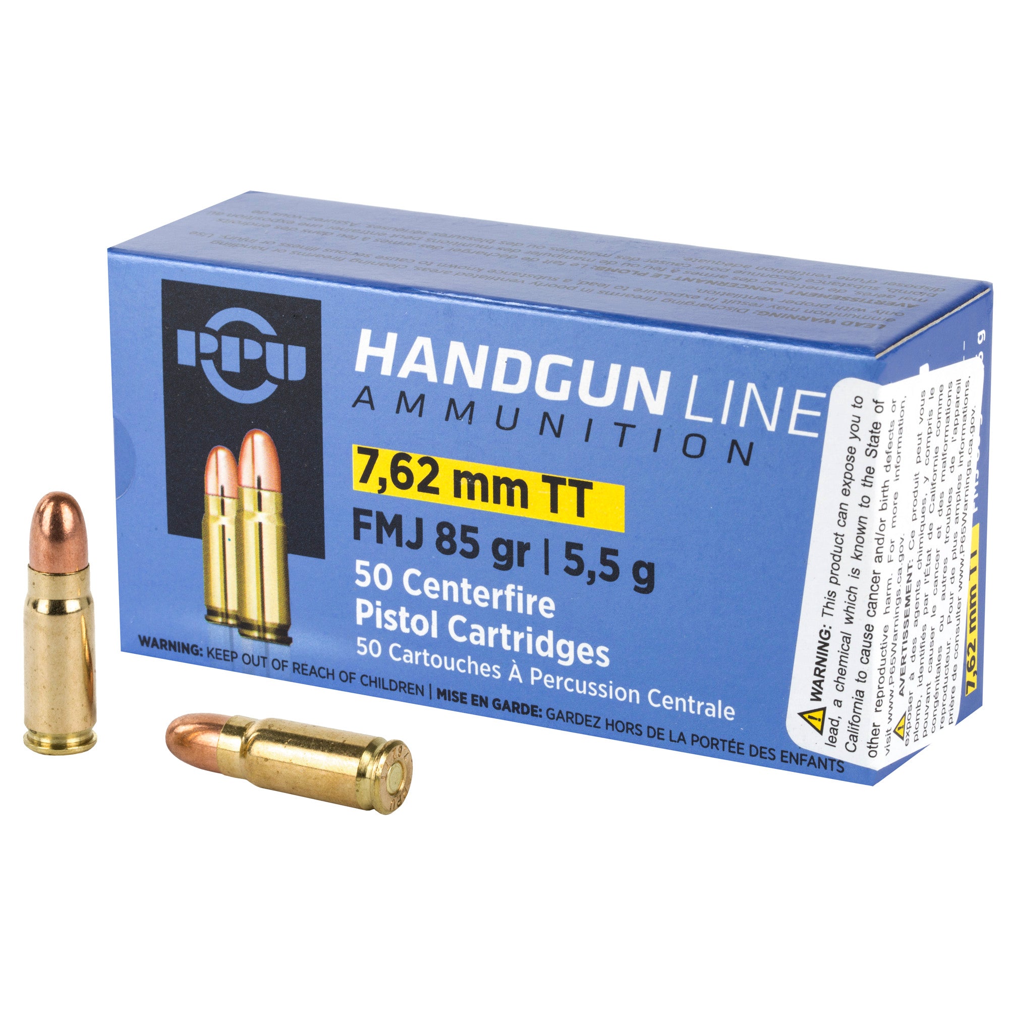 Prvi Partizan 7.62x25mm Tokarev Handgun 85gr FMJ Ammo