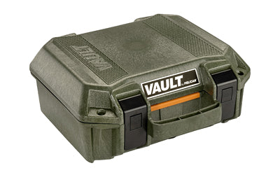 Pelican V100C, Vault Small Handgun Case, With Foam, Olive Drab Green, 12.28" x 12.03" x 5.16" VCV100-0020-ODG