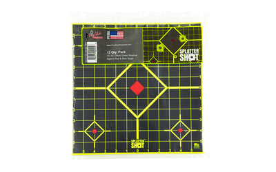 Pro-Shot Products Splatter Shot, 12" Sight In, Adhesive Target, 12 Pack, Green/Black SI-GREEN-12PK