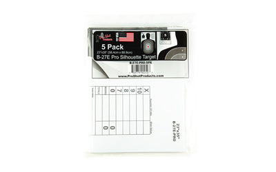 Pro-Shot Products Silhouette Target-Pro B27, 23"x35", 5 Pack, Gray/Black B-27E-PRO-5PK