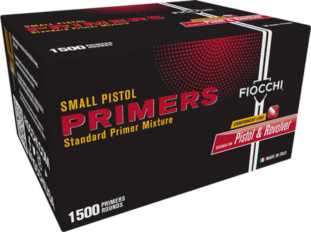 FIOCCHI PRIMERS SMALL PISTOL 12000 PACK CASE