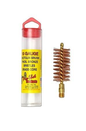 Pro-Shot Phosphorus Bronze Bristles/Brass Core Shotgun Bore Brush (5/16-27 Thread) 10 ga