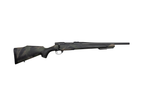 Weatherby VBS223RR18B Vanguard Black Hills 223 Rem 5+1 16" + 2" Matte Blued Heavy Threaded Barrel, Matte Blued Steel Receiver w/Picatinny Rail, Black w/Green & Tan Accents Peak 44 Monte Carlo Polymer